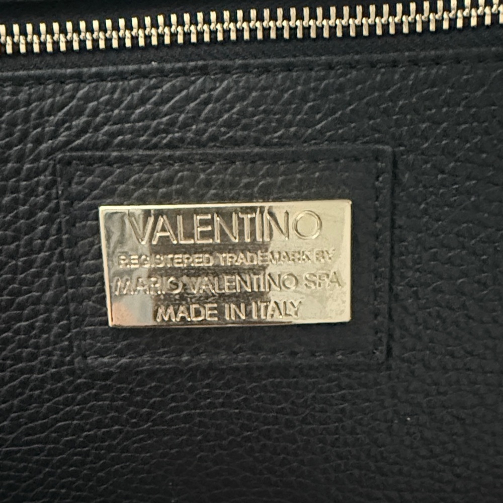 Valentino By Mario Valentino Black Tote with Gold Chain - Picture 3 of 7